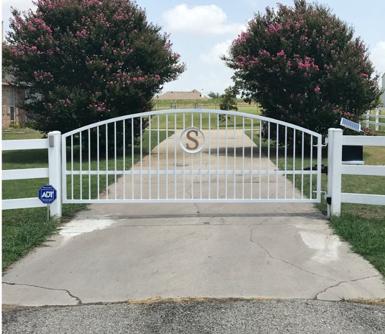 white metal gate in Plano, Texas