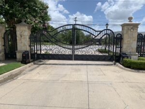 Automatic Gate in Dallas Texas being worked on