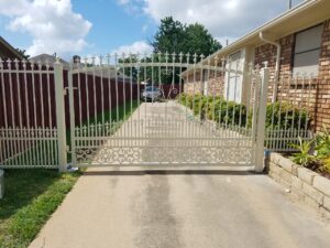 white metal swing gates in Texas