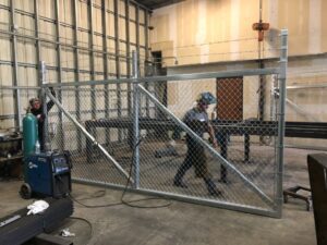 lift gate being built in Texas
