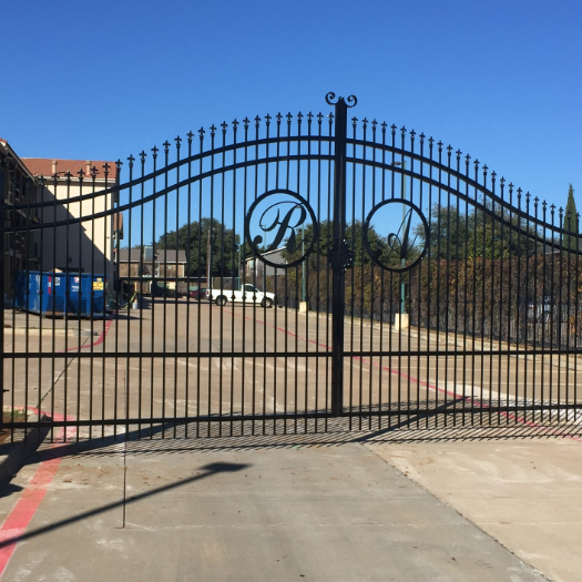 Wrought iron driveway gate Dallas